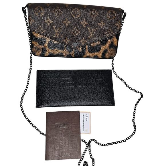 Louis Vuitton Felicie Pochette Monogram Canvas and Wild Animal Print - Picture 10 of 16